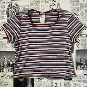 Jordache Women's striped T-shirt vintage 90s